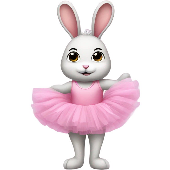 Bunny wearing pink tutu emoji