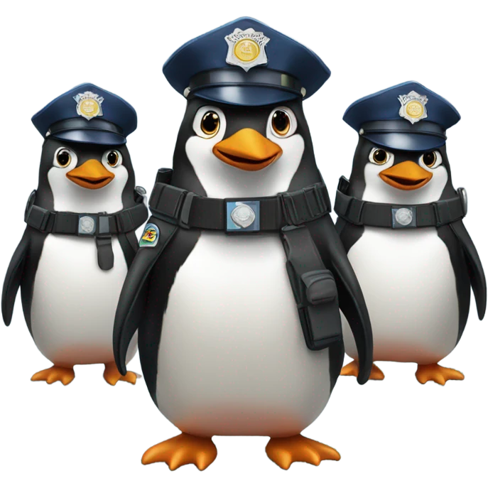 Penguin police emoji