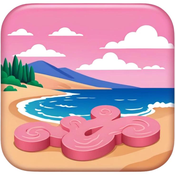 Matisse slop style pink SPAM art landscape emoji