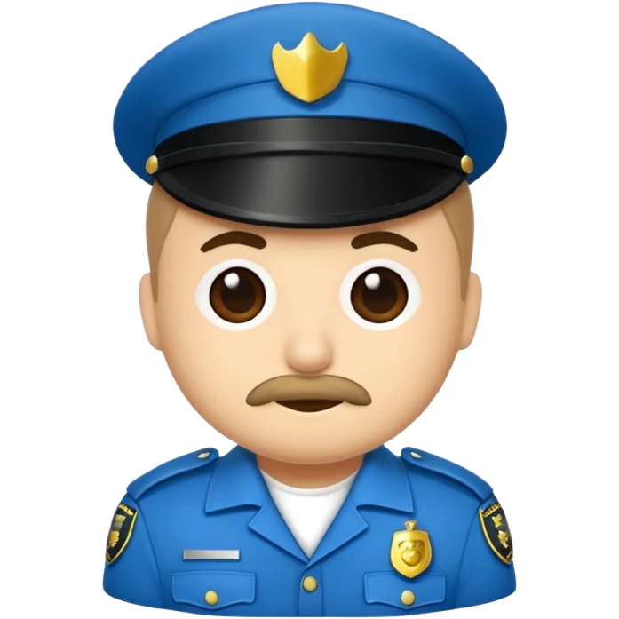 Polis üniforması giyen köpek emoji