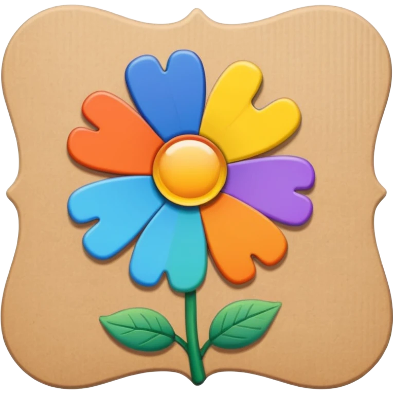 One piece of the puzzle + flower emoji