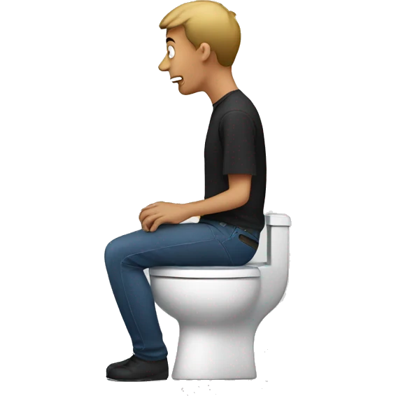 person stuck in a toilet emoji