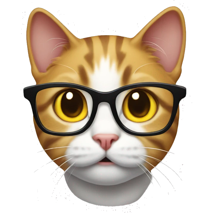 Nerd cat emoji