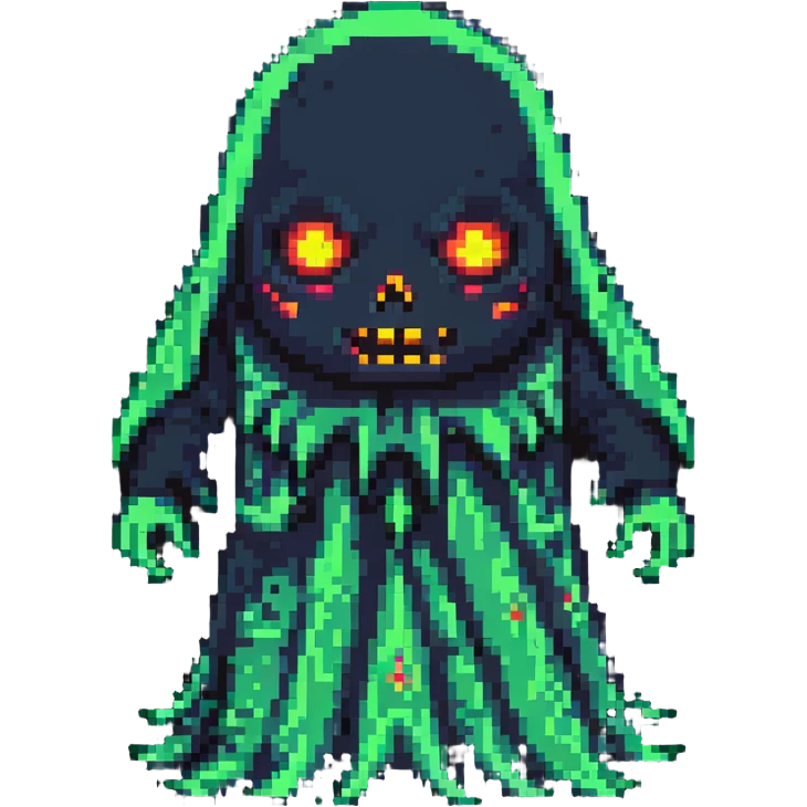 creepy scary ghost with glowing eyes emoji