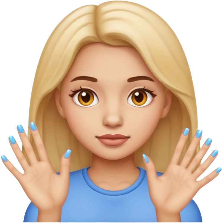 a girl with nails emoji face only emoji
