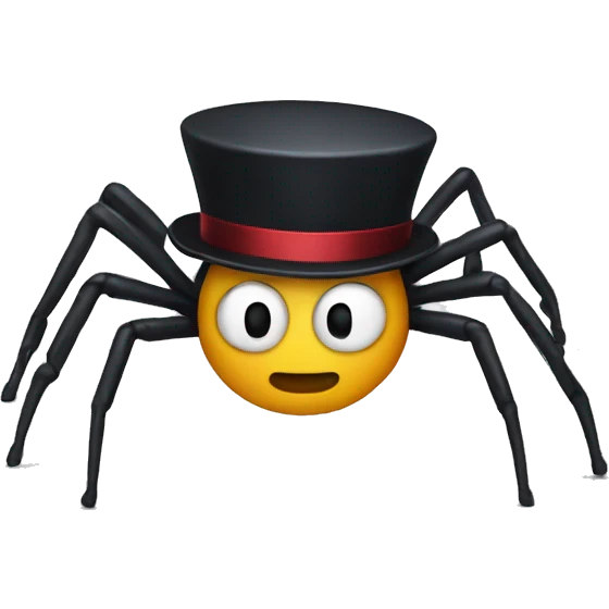Spider with top hat emoji