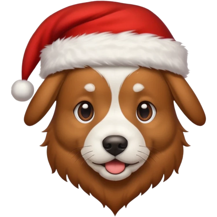 Christmas dog emoji