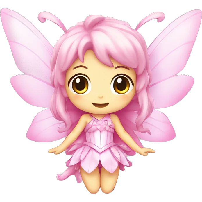 Shiny Pastel Pink Anime Chibi Fairy Fakémon emoji
