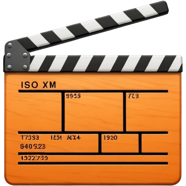 orange clapperboard emoji