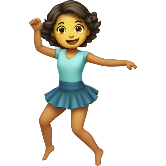 Niña bailando  emoji