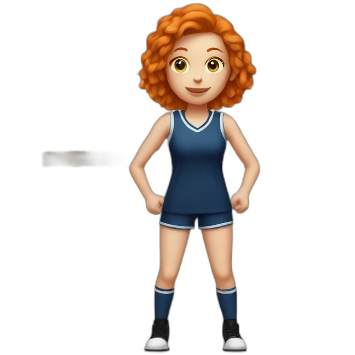 ginger girl play foosball emoji