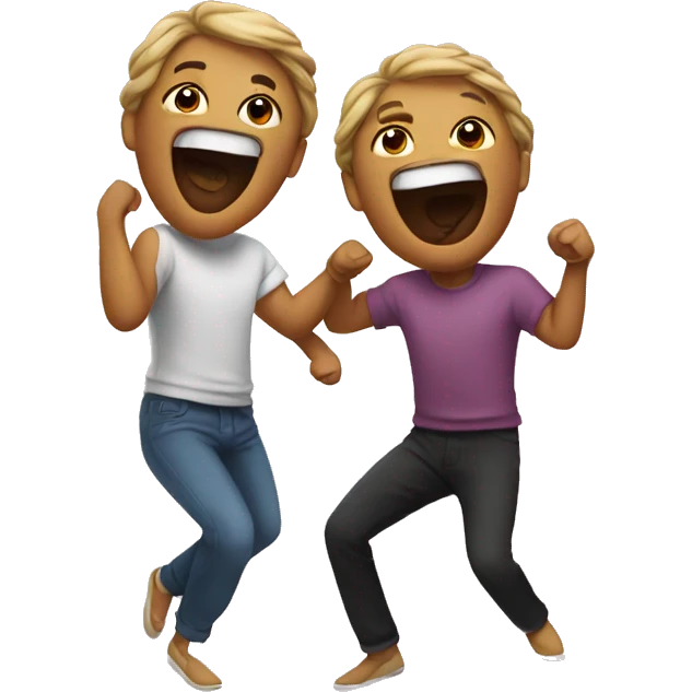 Two mouth dancing  emoji