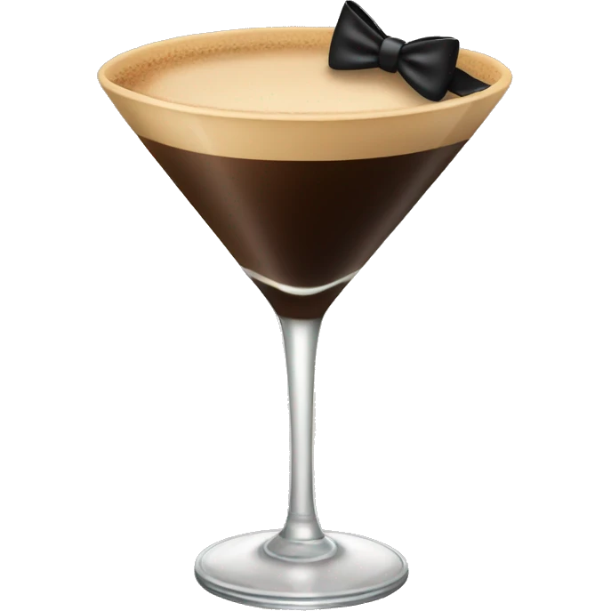Espresso martini with a black bow emoji