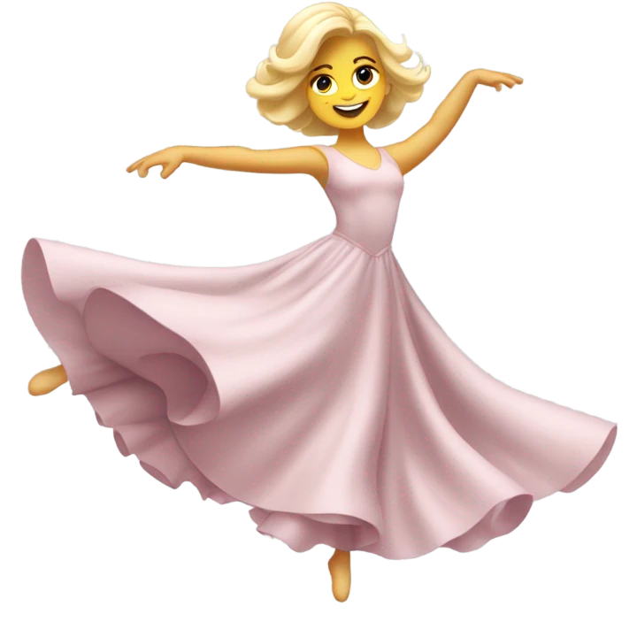Blonde girl dancing ballroom  emoji
