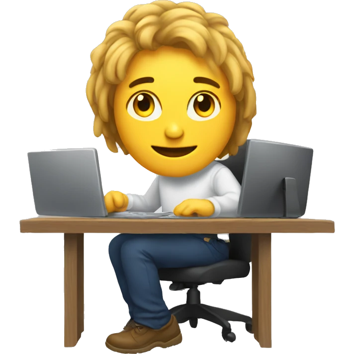 Working on pc at home emoji