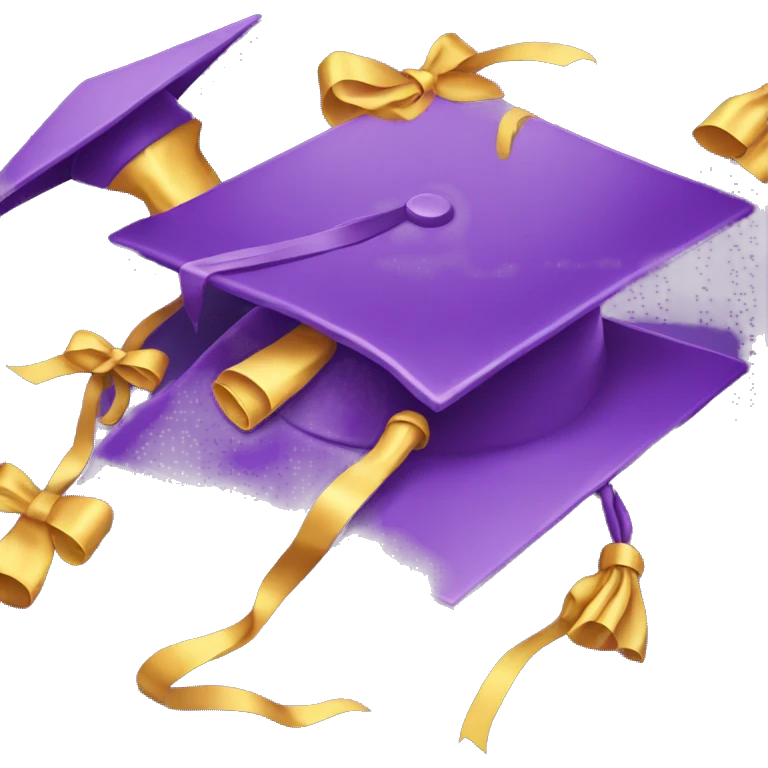 Purple graduation cap emoji