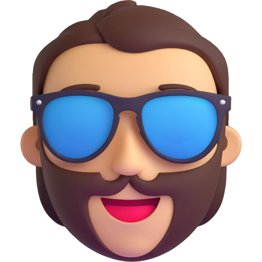 cool face with sunglasses and a smirk emoji