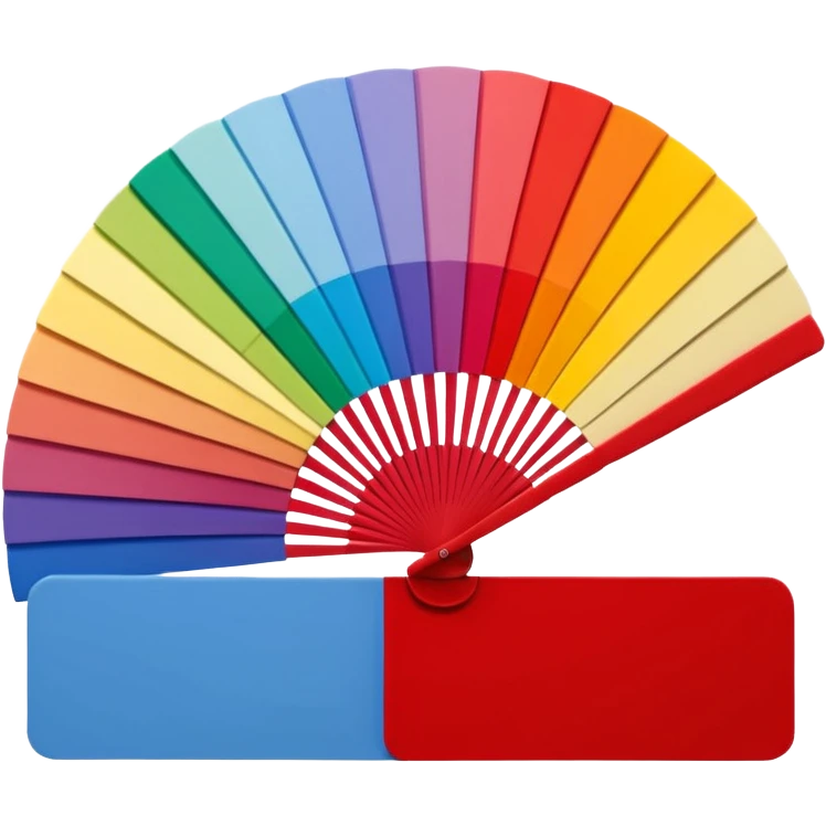 3D pantone colour fan spread emoji