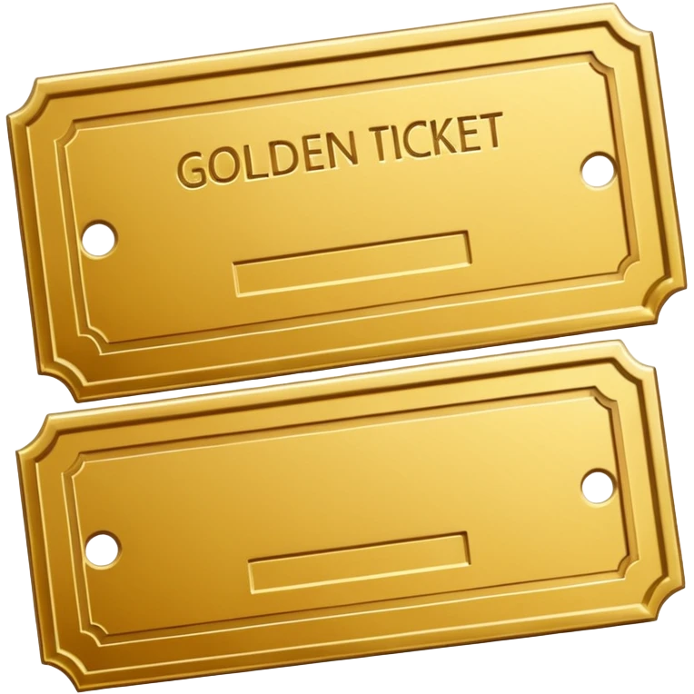 Golden ticket wonka emoji