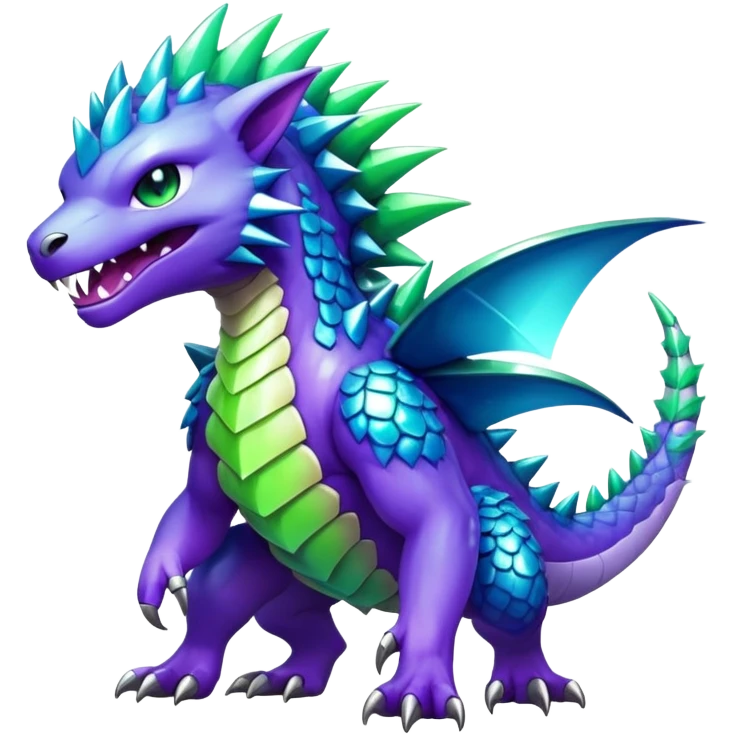 Shiny epic green blue and purple animal-fakemon-creature emoji