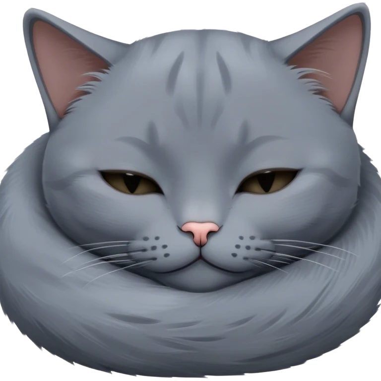 Russian blue cat sleeping  emoji