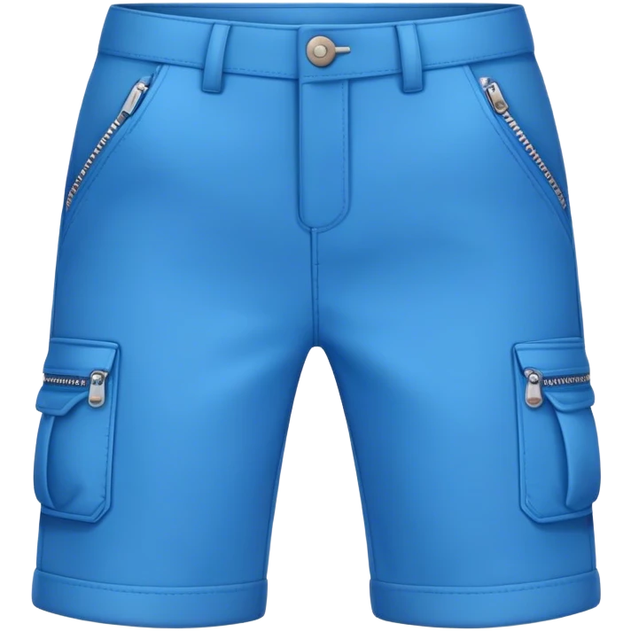 A Bermuda shorts emoji, knee-length, with a button, zipper, side pockets, and smooth fabric in any color — casual and summer-ready. emoji