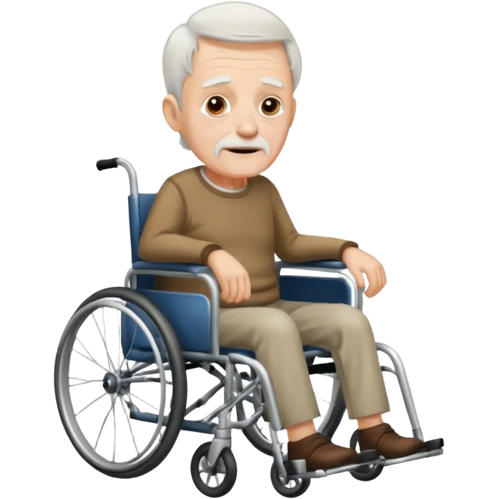 an old man in a wheelchair emoji