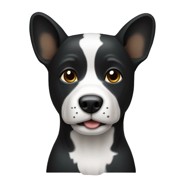 Perro negro con blanco emoji