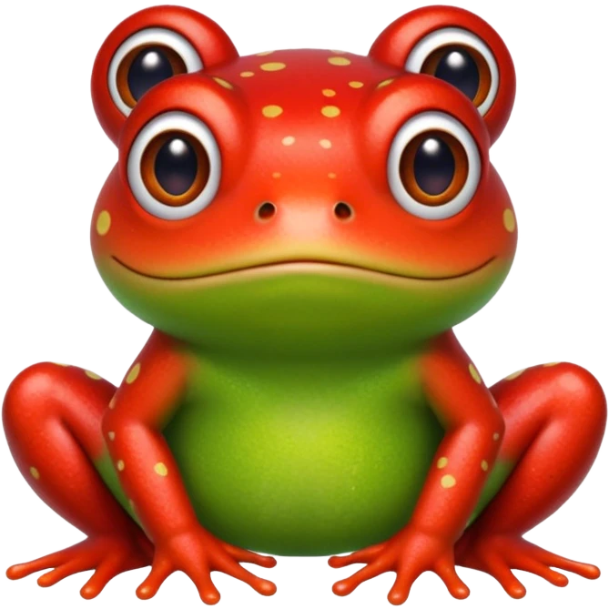 Frog Cute Red Glitter emoji