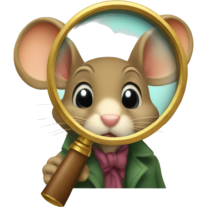 mouse detective magnifying glass emoji