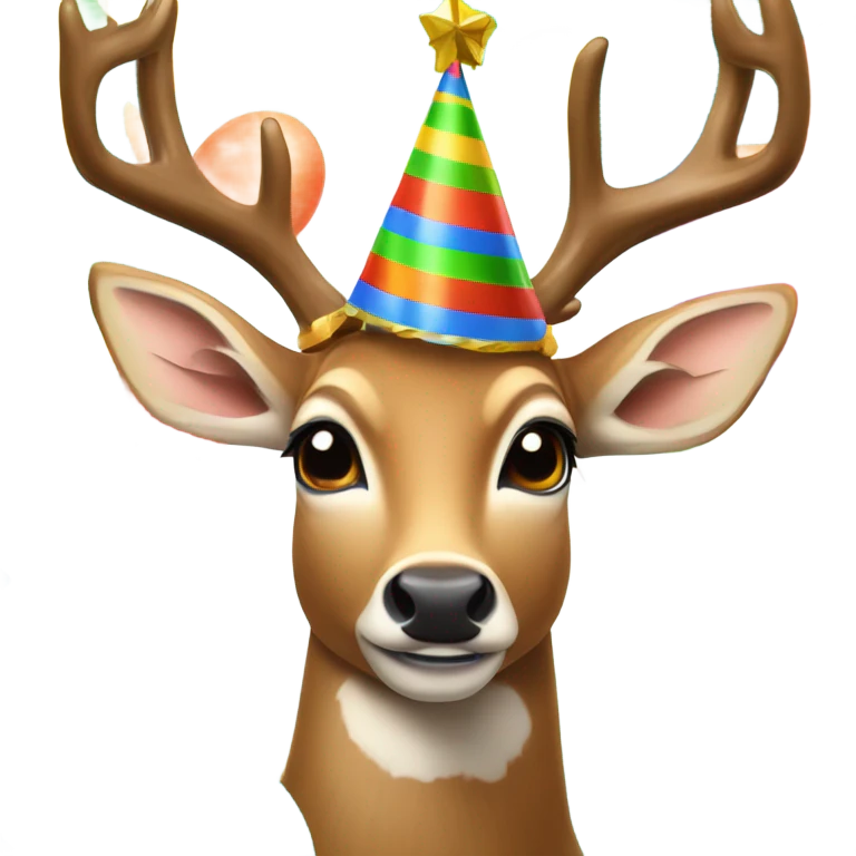 Buck deer saying happy birthday  emoji