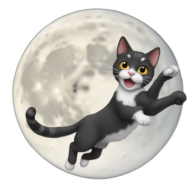 cat jumping over moon emoji
