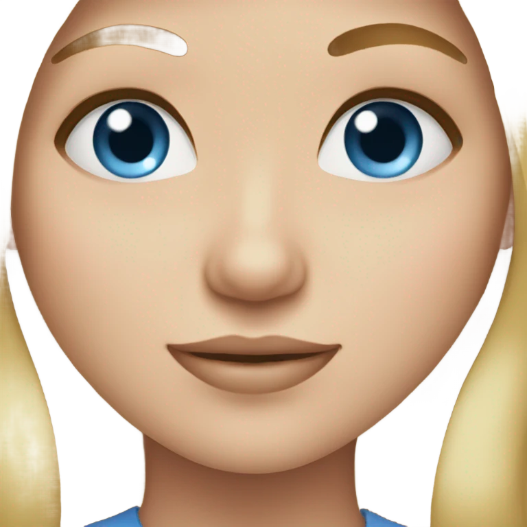 Girl with blonde hair and blue eyes emoji