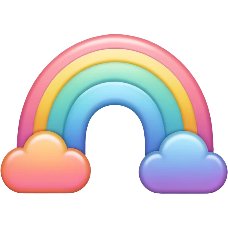 Girly Pastel rainbow emoji