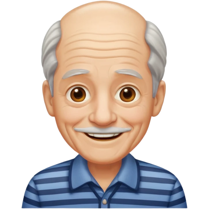 smiling old man in stripes emoji