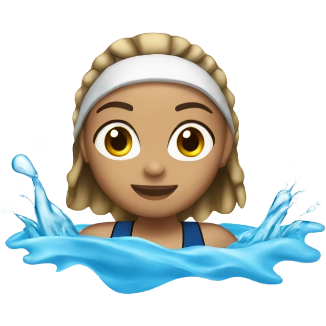 Pretty girl playing water polo emoji