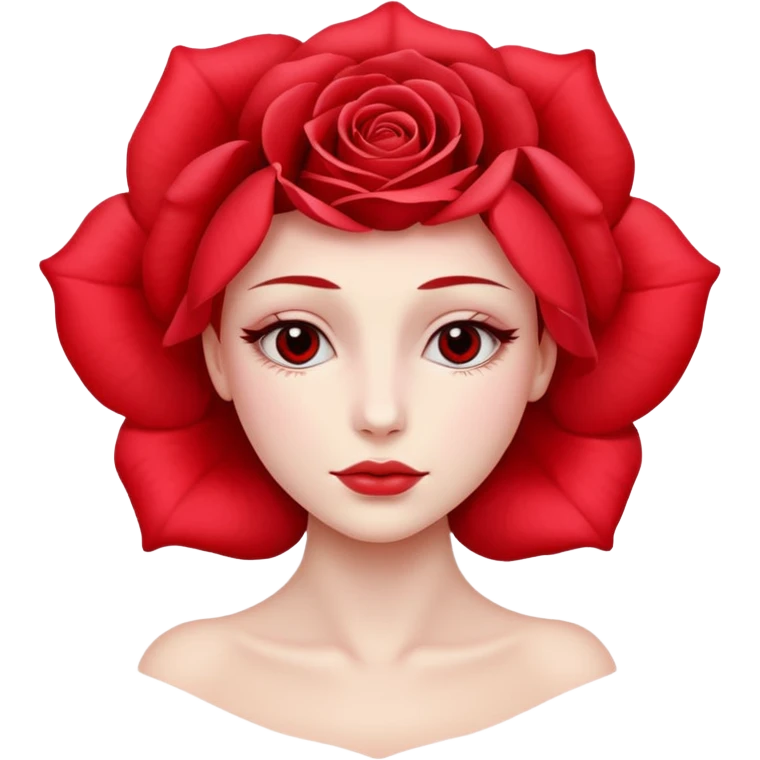 rose with face emoji