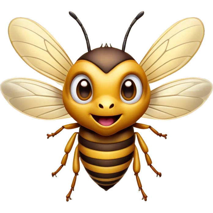 Cinematic Comical Hornet Portrait Emoji, Head tilted dramatically with an exaggeratedly shocked expression, featuring a sharply striped body with wide, comically expressive eyes full of playful disbelief and animated wings, Simplified yet hilariously expressive features, highly detailed, glowing with a slightly sassy glow, high shine, dramatic yet playful, stylized with an air of cheeky insect mischief, soft glowing outline, capturing the essence of a meme-worthy hornet that looks ready to buzz its way into viral fame! emoji