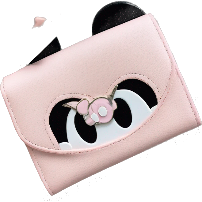Loungefly light pink Minnie Mouse Ears Wallet emoji