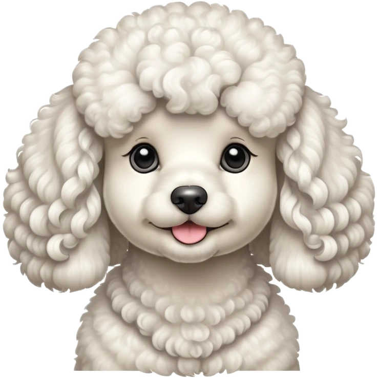 White poodle with curls emoji