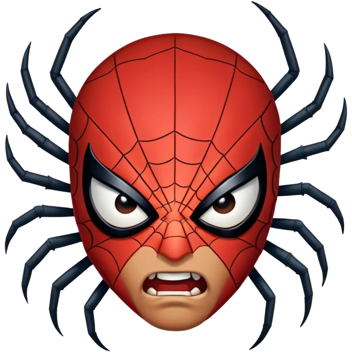 Angry spider man emoji