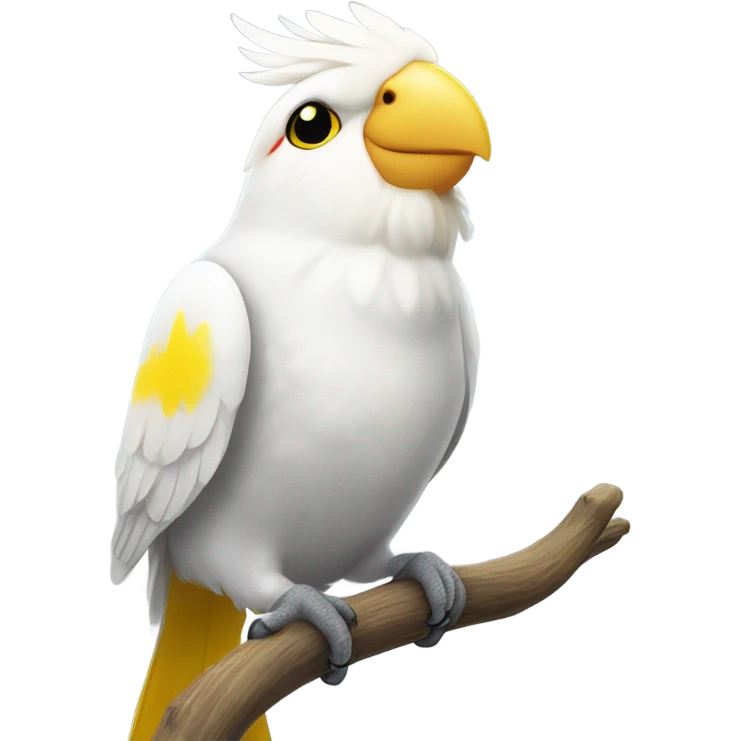 White cockatiel rocker emoji