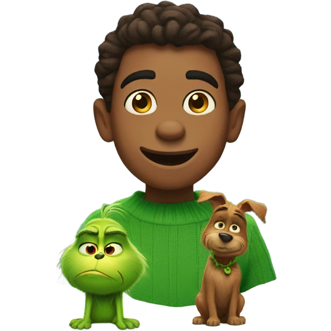 Max and the grinch emoji