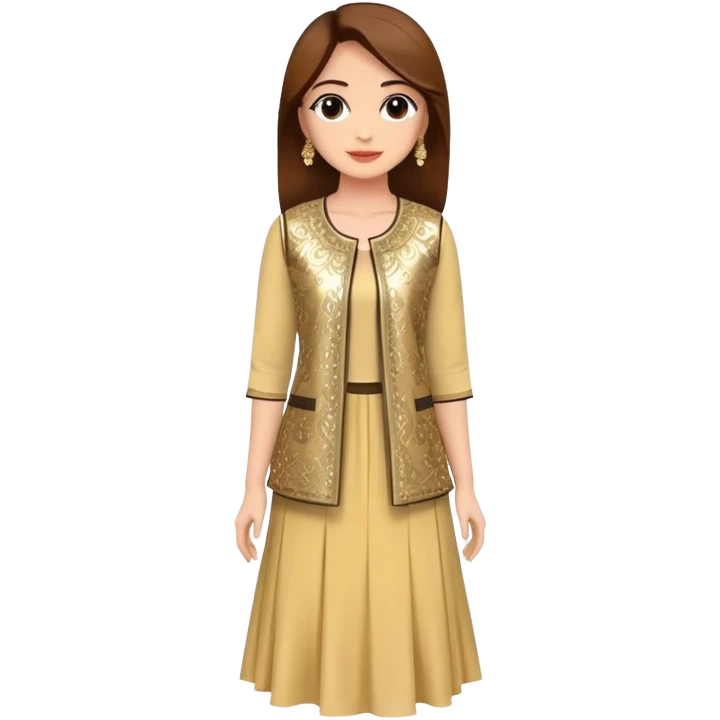 Layered kurti with jacket style and sequin work emoji