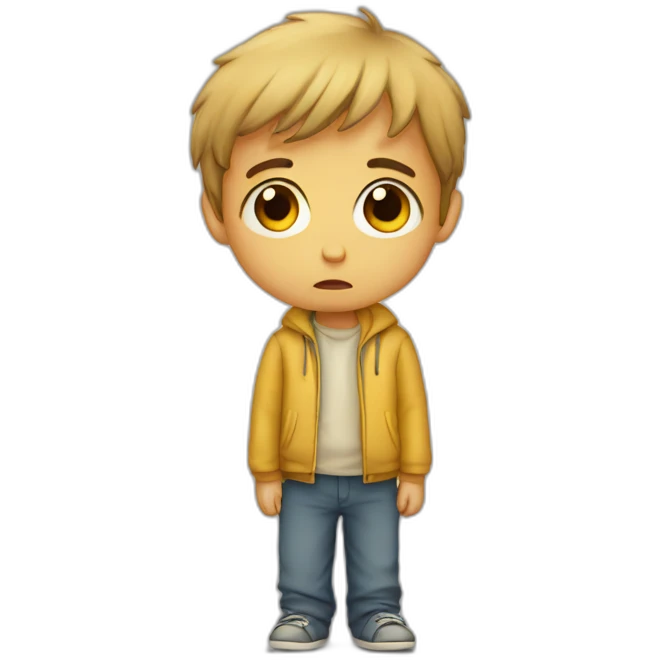 sad-sick kid emoji