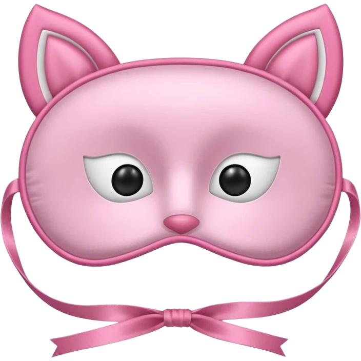 Pink sleeping mask  emoji