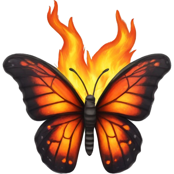 butterfly that's on fire like a phoenix emoji