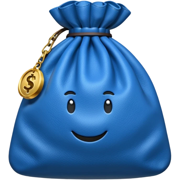 blue money bag emoji