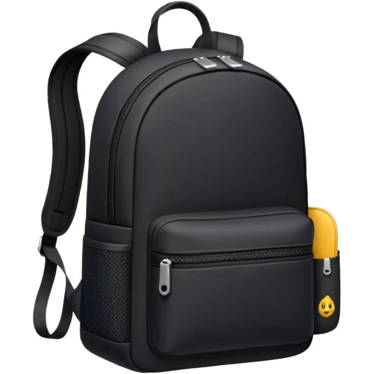 black backpack no face emoji
