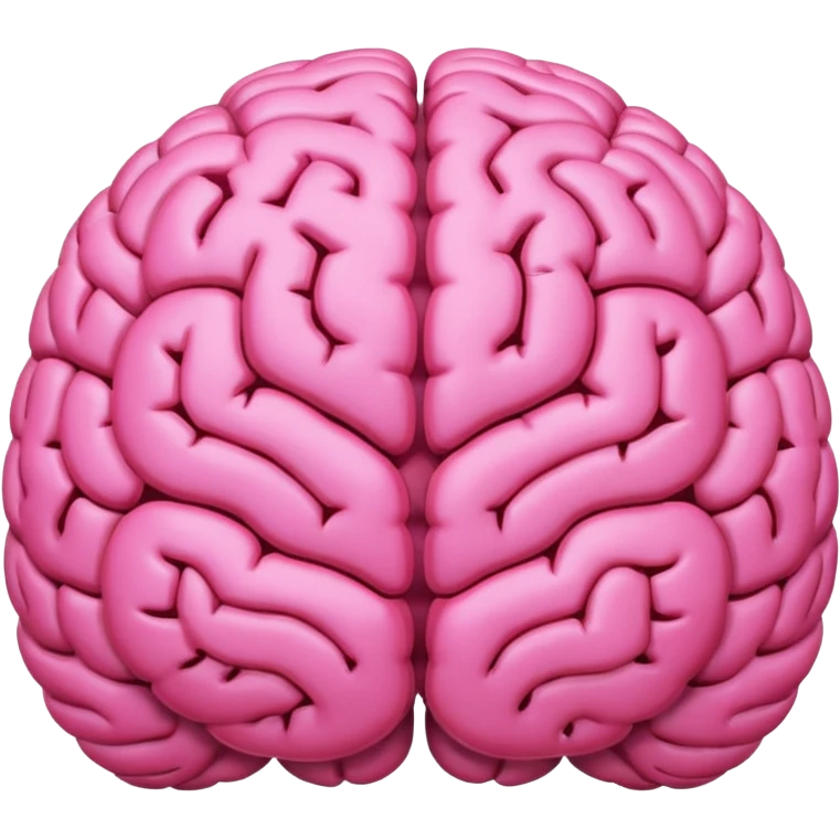 Pink sided brain emoji